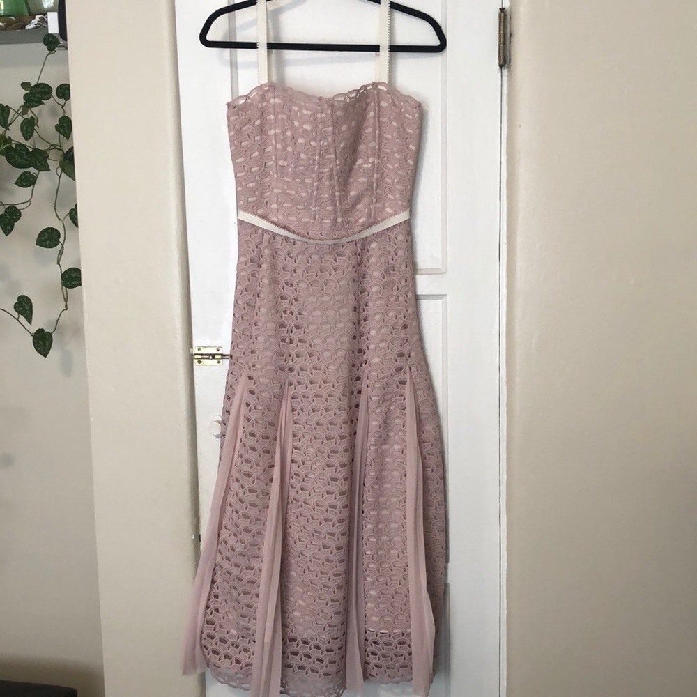 Sandro Scallop Lace Midi Dress
